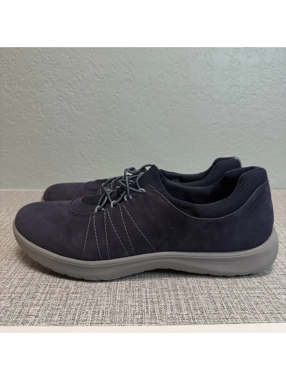 Clarks Shoes Women Sz 11 M Navy Blue Adella Stroll 28504 Lace Up Sneaker